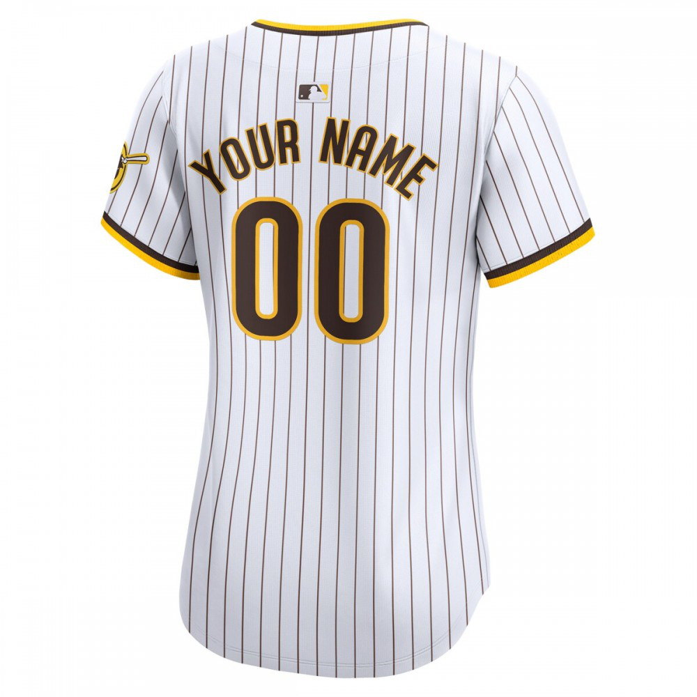 San Diego Padres Women's Home Limited Custom Jersey - White-Pro Kit Vault | Brand New 26/27 Sports Jerseys